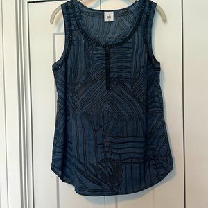 CAbi limited edition beaded top NWOT